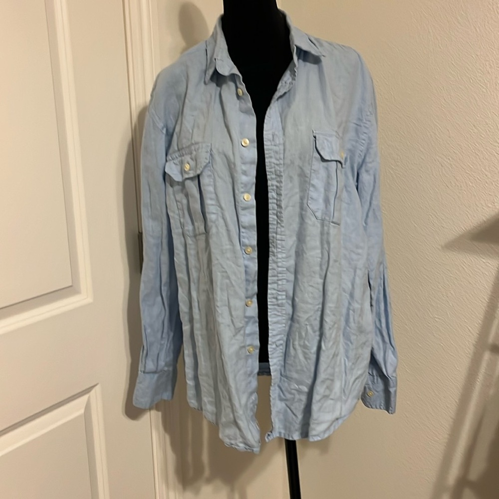 100% linen Medina shirt men’s size M